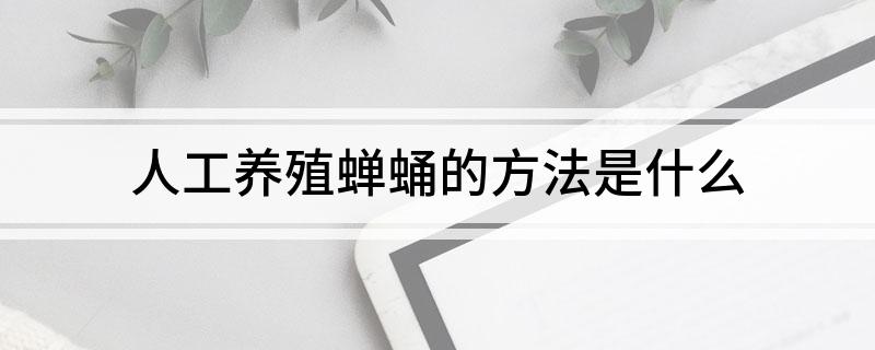 人工养殖蝉蛹的方法是什么(图1)